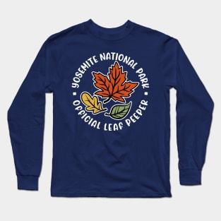 Yosemite National Official Park Leaf Peeper Fall Autumn Leafer Cute Funny Long Sleeve T-Shirt